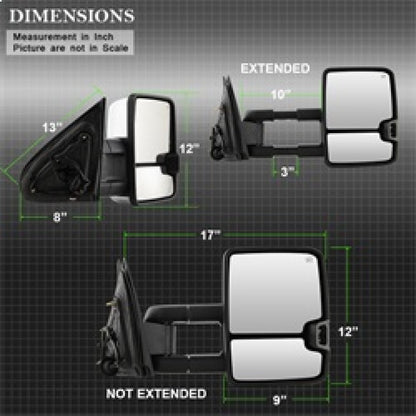 SPYDER xTune Chevy Silverado 14-16 Heated Amber LED Signal Mirror Chrome MIR-CSIL14S-G3C-PWH-AM-SET 9936777 9936777 Photo - Unmounted