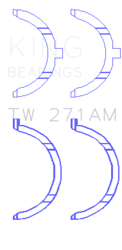 King Engine Bearings King Nissan VQ20DE/VQ25DD/VQ25DE/VQ30DD/VQ30DE/VQ30DET/VQ35DE Thrust Washer Set TW271AM TW271AM Photo - Primary
