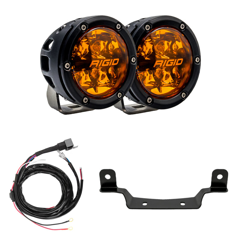 Rigid Industries 2017+ Polaris Pro R/Turbo R Revolve Amber PRO Grille Light Kit 41651 41651 Photo - Primary