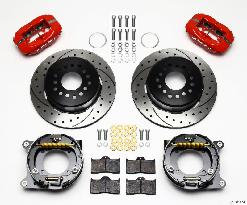 Wilwood FDL P/S Park Brake Kit, Drill-Red, Impala 59-64 / Corvette 57-62 140-11828-DR Photo - Primary