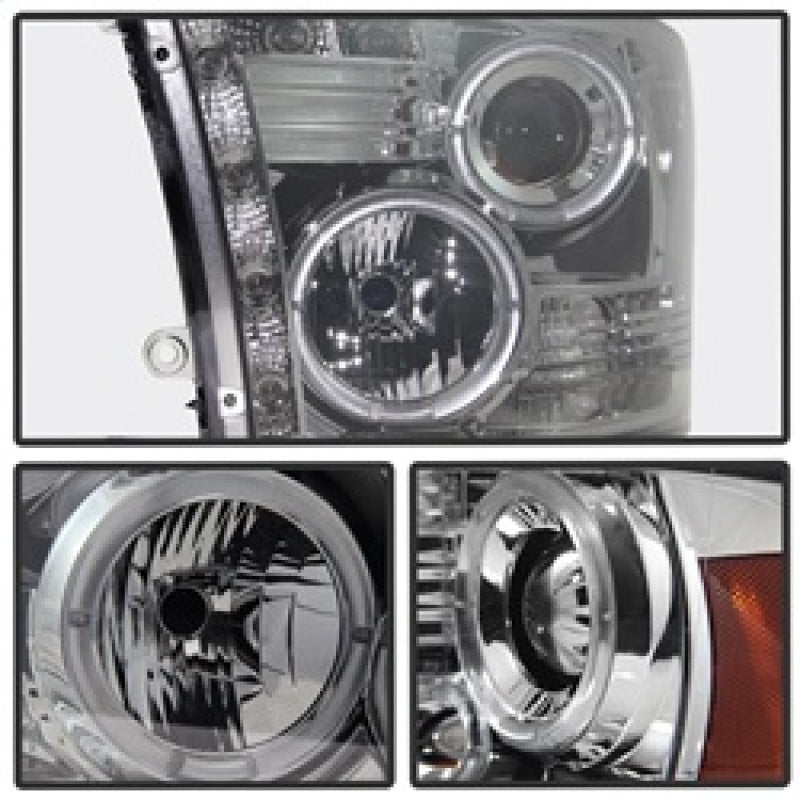 Spyder Dodge Ram 1500 09-14 10-14 Projector Headlights Halogen- LED Halo LED- Smke PRO-YD-DR09-HL-SM 5010056 5010056 Photo - Unmounted