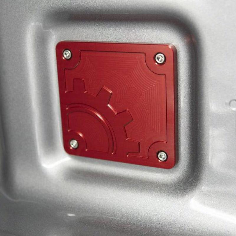 BuiltRight Industries 2020 Jeep Gladiator Bed Plug Plate Cover (Alum) - Red 110016 110016 User 1