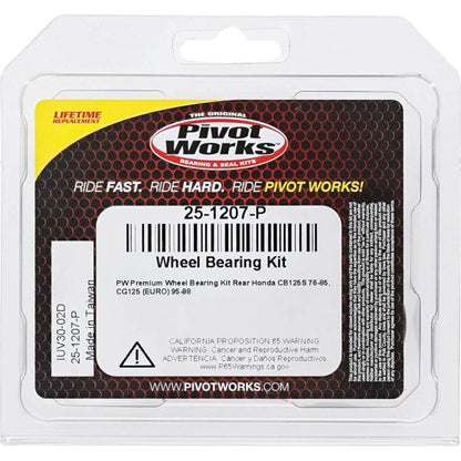 Pivot Works Honda Wheel Bearing Kit Premium Bearings 25-1207-P 25-1207-P Photo - Primary