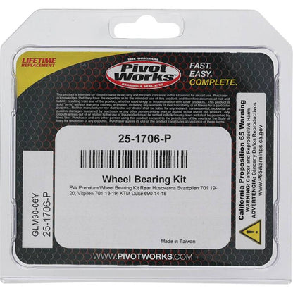 Pivot Works Gas-Gas, Husqvarna, KTM Wheel Bearing Kit Premium Bearings 25-1706-P 25-1706-P Photo - Primary