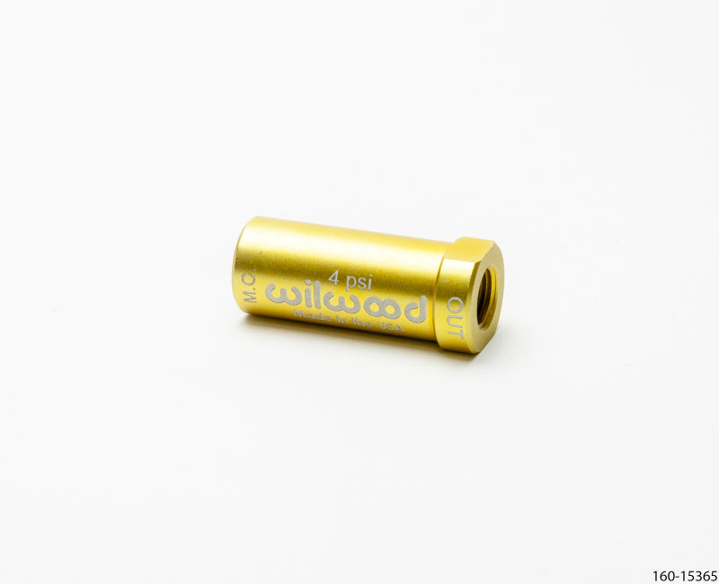 Wilwood Residual Pressure Valve -  4 PSI Gold 260-15365 260-15365 User 1