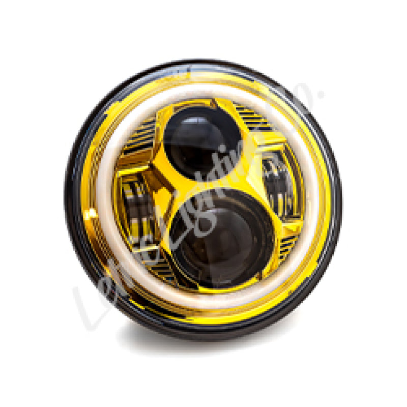 Letric Lighting 7? Gold Color Collection LED Headlamp with Full Halo LLC-ICC-7G LLC-ICC-7G Photo - Primary