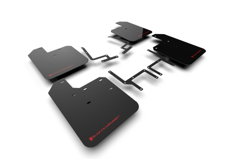 Rally Armor 18-22 Jeep JL Wrangler Black UR Mud Flap w/ Red Logo MF54-UR-BLK/RD MF54-UR-BLK/RD Photo - Primary