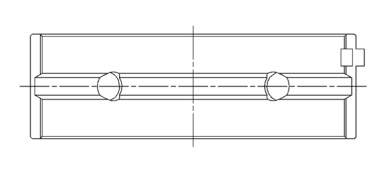 ACL Hyundai G4KF 2.0T Standard Size High Performance w/ Extra Oil Clearance Main Bearing Set 5M1295HX-STD 5M1295HX-STD Technical Drawing