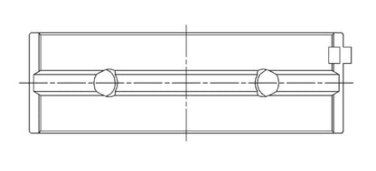 ACL Hyundai G4KF 2.0T Standard Size High Performance w/ Extra Oil Clearance Main Bearing Set 5M1295HX-STD 5M1295HX-STD Technical Drawing