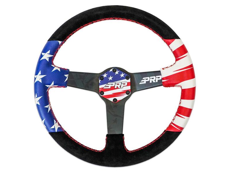 PRP Seats PRP Steering Wheel Center Cap - New Glory Stars and Stripes G100-NG1 G100-NG1 Photo - Close Up