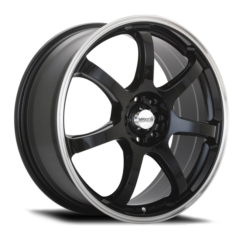 Maxxim Knight 17x7 8x100/114.3 ET40 Gloss Black Lip Polish KN77D04405 KN77D04405 Photo - Primary
