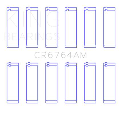 King Engine Bearings King VW AES/AUE/ABV (Size STD) Connecting Rod Bearing Set (Set of 6) CR6764AM CR6764AM Photo - Primary