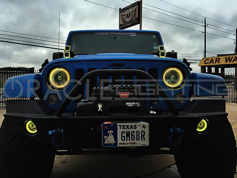 ORACLE Lighting Oracle Off-Road 3in W Square Spotlight with Halo - ColorSHIFT 5777-333 5777-333 Photo - Mounted