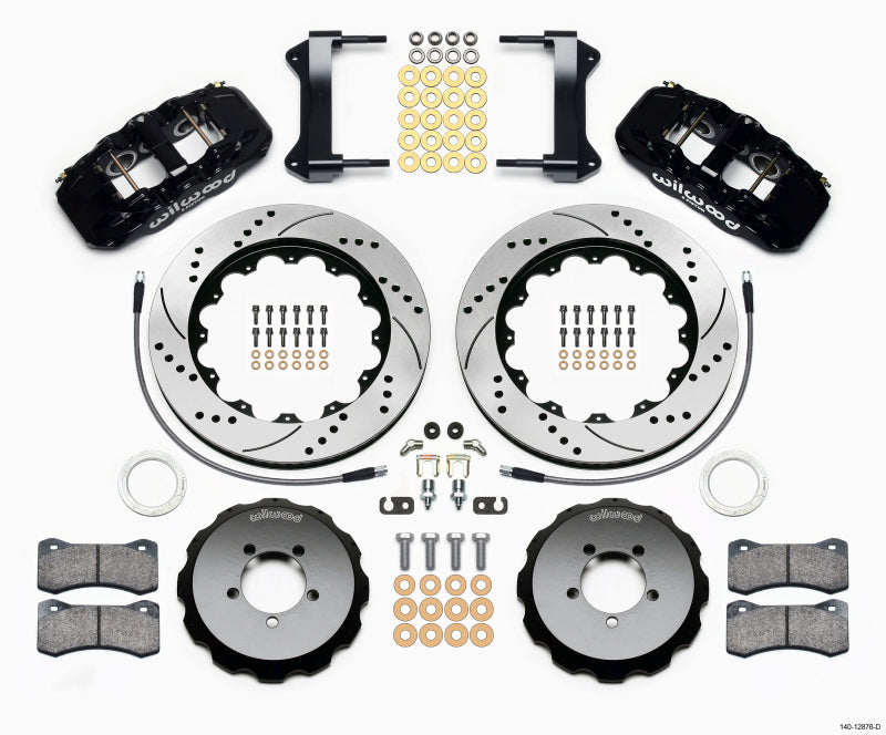 Wilwood AERO6 Front Hat Kit 14.00 Drilled 1999-2012 Subaru WRX w/Lines 140-12876-D 140-12876-D Photo - Primary