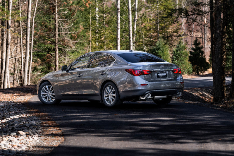 MBRP 16-22 Infiniti Q50 3.0L RWD/AWD 3in Cat-Back Dual Split Rear Street Version T304 S4405304 S4405304 Photo - lifestyle view