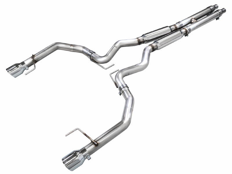AWE Tuning AWE 2024 Ford Mustang GT Fastback S650 RWD Track Edition Catback Exhaust w/ Dual Chrome Silver Tips 3020-32650 3020-32650 Photo - Primary