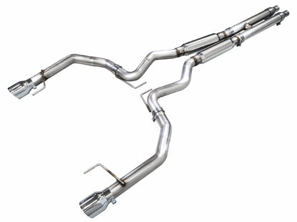 AWE Tuning AWE 2024 Ford Mustang GT Fastback S650 RWD Track Edition Catback Exhaust w/ Dual Chrome Silver Tips 3020-32650 3020-32650 Photo - Primary