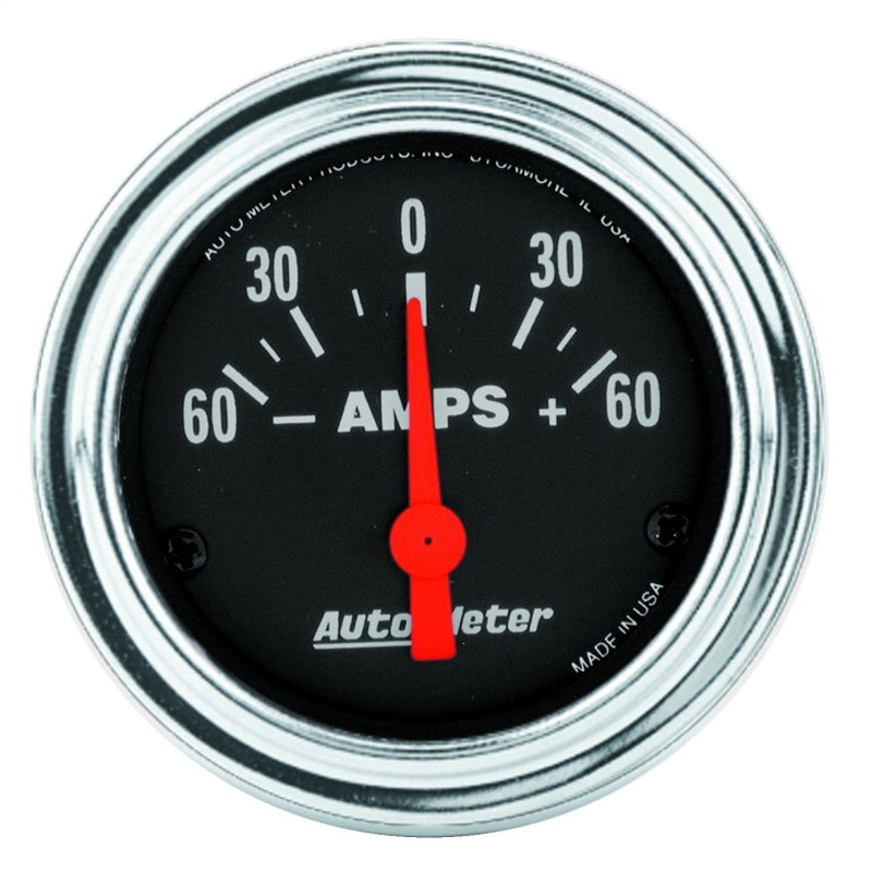 Autometer Gauge, Ammeter, 2 1/16", 60A, Eelectric, Traditional Chrome 2586 Photo - Primary