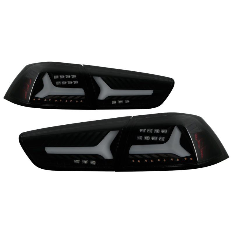 Spyder Mitsubishi Lancer/Evolution X 08-14 V2 LED Tail Lights - Black Smoke ALT-YD-ML08V2-SEQ-BSM 5088147 5088147 Photo - Primary