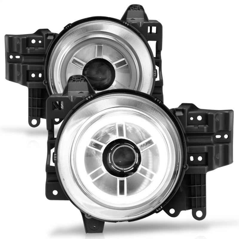 Anzo 2007-2013 Toyota Fj Cruiser Projector Headlights w/ Halo Chrome 111115 Photo - Unmounted