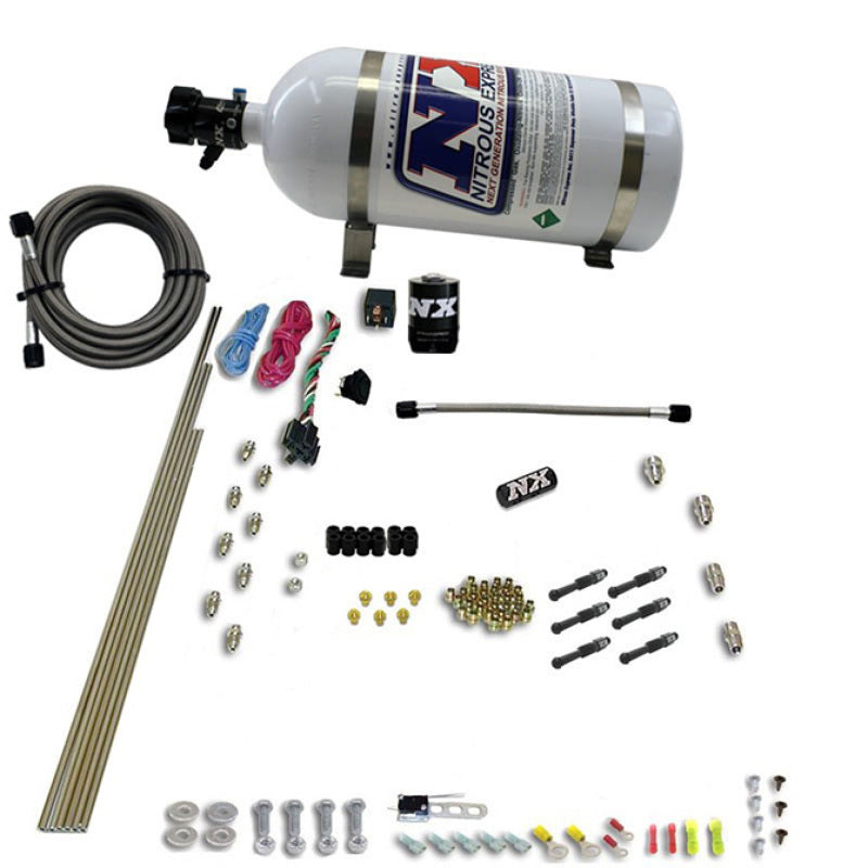 Nitrous Express 6 Cyl Dry Direct Port Nitrous Kit w/ 10lb Bottle 93066-10 93066-10 Photo - Primary