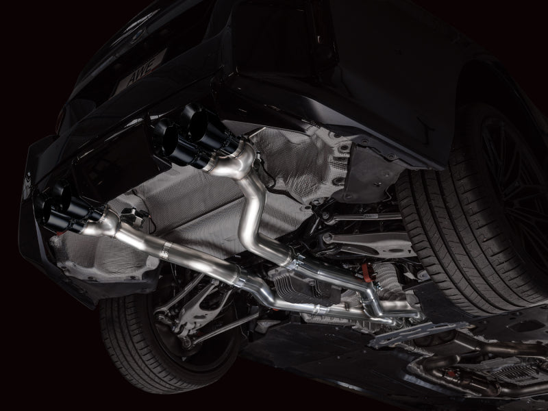 AWE Tuning 23-24 BMW G87 M2 Track Edition Exhaust - Diamond Black Tips 3020-43487 3020-43487 Photo - Mounted