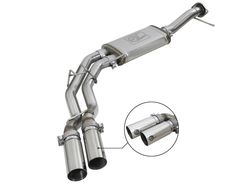 aFe Rebel Series 3 IN to 2-1/2 IN 409 Stainless Steel Cat-Back Exhaust Sys 49-43078-P Photo - Primary