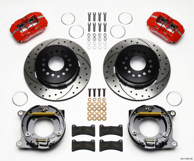 Wilwood FDP-LP 11.00" P-Brake Kit,Drill-Red 55-57 Chevy 2.34" Offset 140-11405-DR Photo - Primary