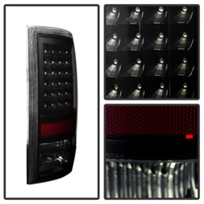 SPYDER Xtune Dodge Ram 1500 09-14 LED Tail Lights Incandescent Model Only Black Smoke ALT-JH-DR09-LED-BKSM 9025617 9025617 Photo - Unmounted