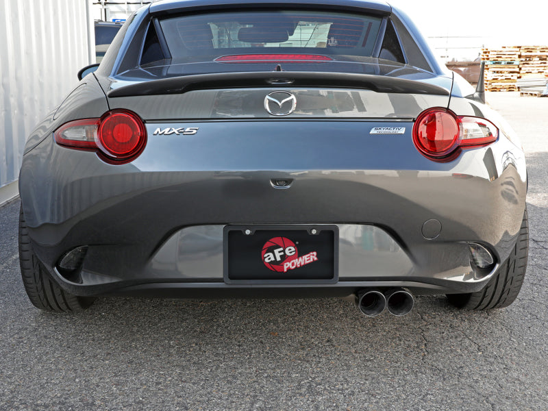 aFe Takeda 2-1/2in SS-304 Cat-Back Exhausts w/ Polished Tip 16-19 Mazda MX-5 Miata ND 2.0T 49-37005-P 49-37005-P Photo - Mounted