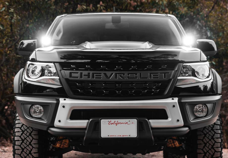 Cali Raised LED Cali Raised 15-22 Chevy Colorado Low Profile Ditch Light Brackets Kit - 2 27W Side Projecting Led P CR2667 CR2667 Photo - Primary