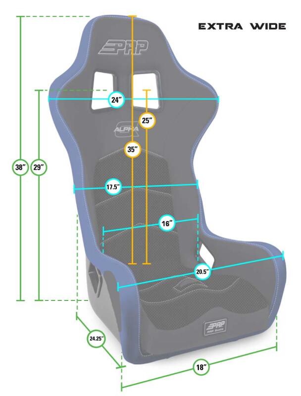 PRP Seats PRP Alpha Composite Seat/Extra Wide A3902 A3902 Photo - Close Up