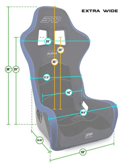 PRP Seats PRP Alpha Composite Seat/Extra Wide A3902 A3902 Photo - Close Up