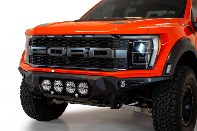Addictive Desert Designs 2021+ Ford Raptor Bomber Front Bumper w/ 4 Rigid 360 6in Light Mounts F210014110103 F210014110103 Photo - Mounted
