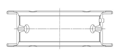 ACL Race Series Main Bearings Mitsubishi 4 1997-2350cc Size: STD 5M1186H-STD Technical Drawing