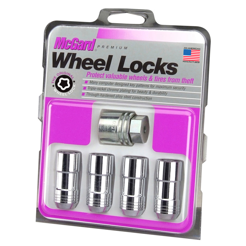 McGard Wheel Lock Nut Set - 4pk. (Cone Seat) M14X2.0 / 13/16 Hex / 2.25in. Length - Chrome 24205 24205 Photo - in package