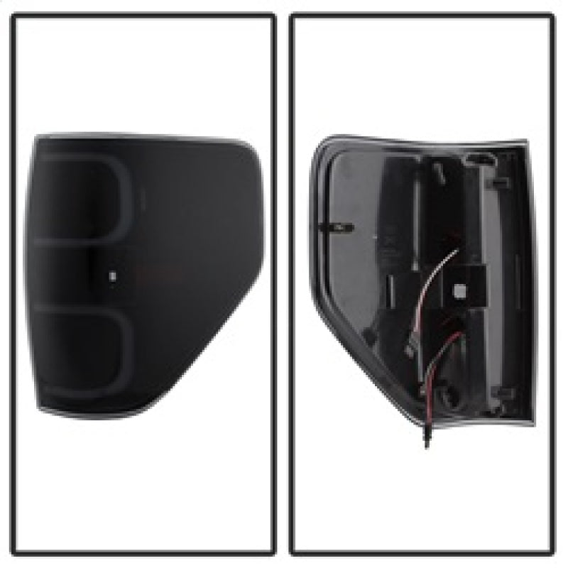 SPYDER xTune Ford F150 09-14 LED Tail Lights - Black ALT-ON-FF15009-LBLED-BSM 9038495 9038495 Photo - Unmounted