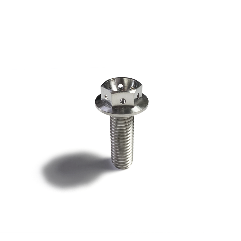 Ticon Industries Titanium Bolt Flanged M10x20x1.5TP 14mm 6pt Head Drilled 126-00615-0520 126-00615-0520 User 1