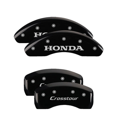 MGP 4 Caliper Covers Engraved Front Honda Engraved Rear Crosstour Black finish silver ch 20205SCSTBK 20205SCSTBK Photo - Primary