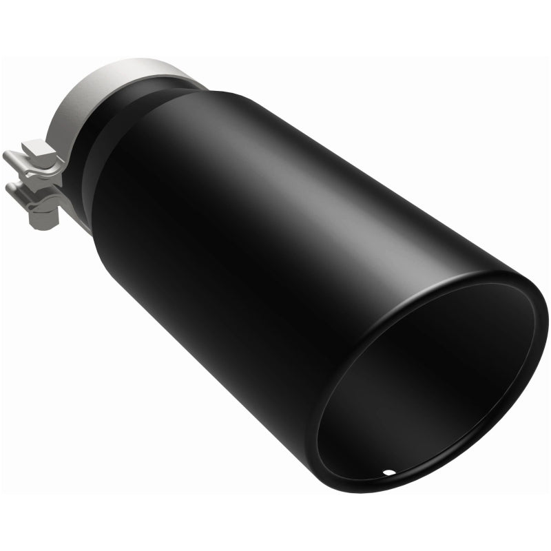 Magnaflow Tip Stainless Black Coated Single Wall Round Single Outlet 5in Dia 4in Inlet 13in L 35238 35238 Photo - out of package
