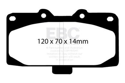 EBC Brakes Ultimax OE Replacement Front Brake Pad GRB WRX STI 08+ UD647 Photo - Primary