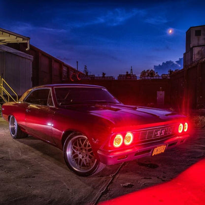 ORACLE Lighting Oracle Pre-Installed Lights 5.75 IN. Sealed Beam - Amber Halo 6904-005 6904-005 Photo - lifestyle view