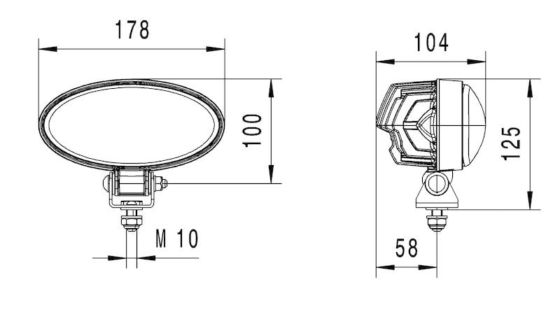 Hella Work Lamp Na 0Gr Md1224 Dt Ov902 1Gb 996486001 996486001 Technical Drawing