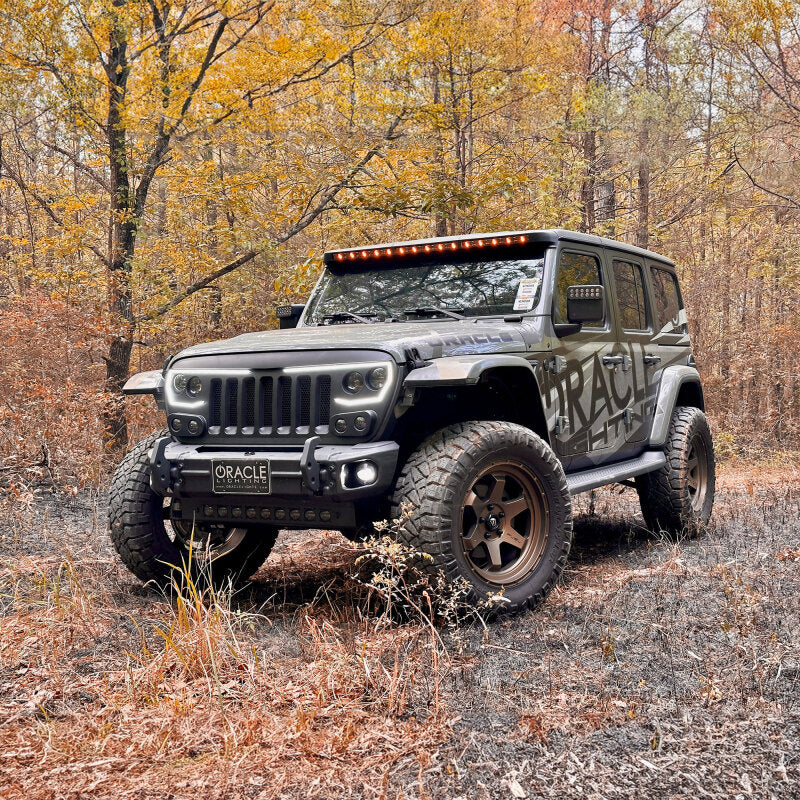 ORACLE Lighting Oracle Jeep Wrangler JL/Gladiator JT Integrated Windshield LED Light Bar System 5917-023 5917-023 Photo - lifestyle view