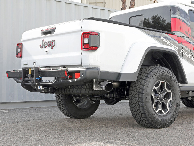 aFe 2021+ Jeep Gladiator V6-3.0L (td) Vulcan Series 3in 304 SS DPF-Back Exhaust System - Polishd Tip 49-38093-P 49-38093-P Photo - Mounted