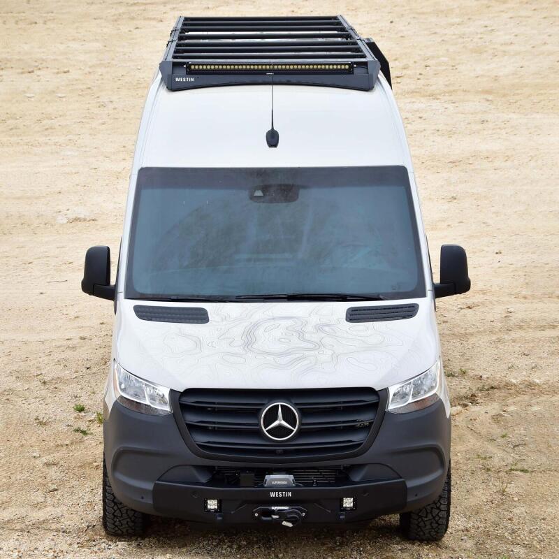Westin 19-23 Mercedes-Benz Sprinter 144in WB Mesa Roof Rack - Textured Black 15-00025 15-00025 Photo - lifestyle view