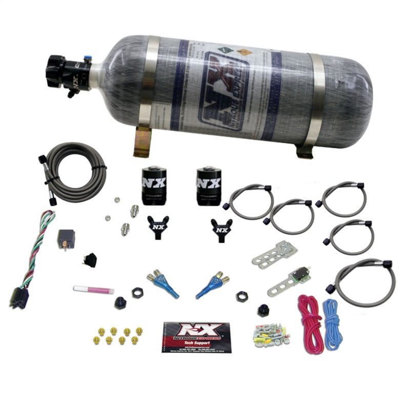 Nitrous Express 92-95 Dodge V8 TBI Dual Nozzle Nitrous Kit (50-125HP) w/Composite Bottle 20213-12 20213-12 Photo - Primary