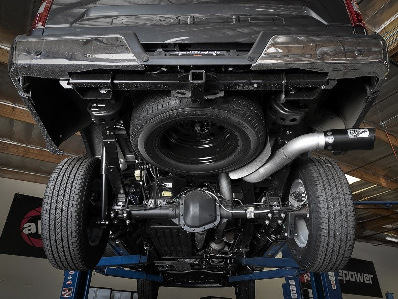 aFe 2021 Ford F-150 V6-3.0L (td) Large Bore 409 SS DPF-Back Exhaust System 49-43143-B 49-43143-B Photo - Mounted