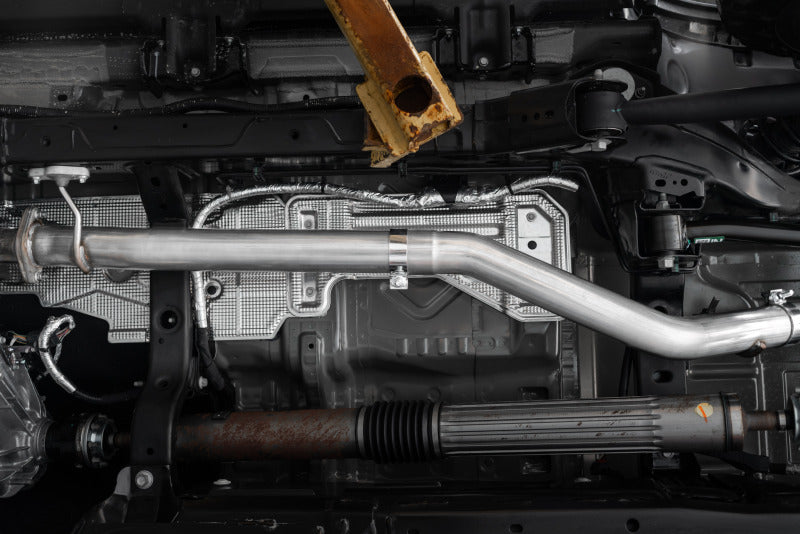 MBRP 2021+ Ford Bronco 2.3L/2.7L EcoBoost 3in Black Aluminized Catback Exhaust S5235BLK S5235BLK Photo - Mounted