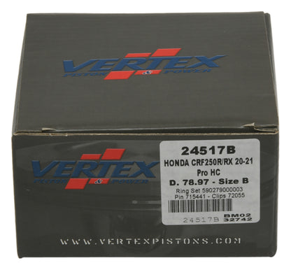 Vertex Pistons Vertex Piston 20-21 Honda CRF 250 R 250cc Forged High Compression Piston Kit 24517B 24517B Photo - Primary
